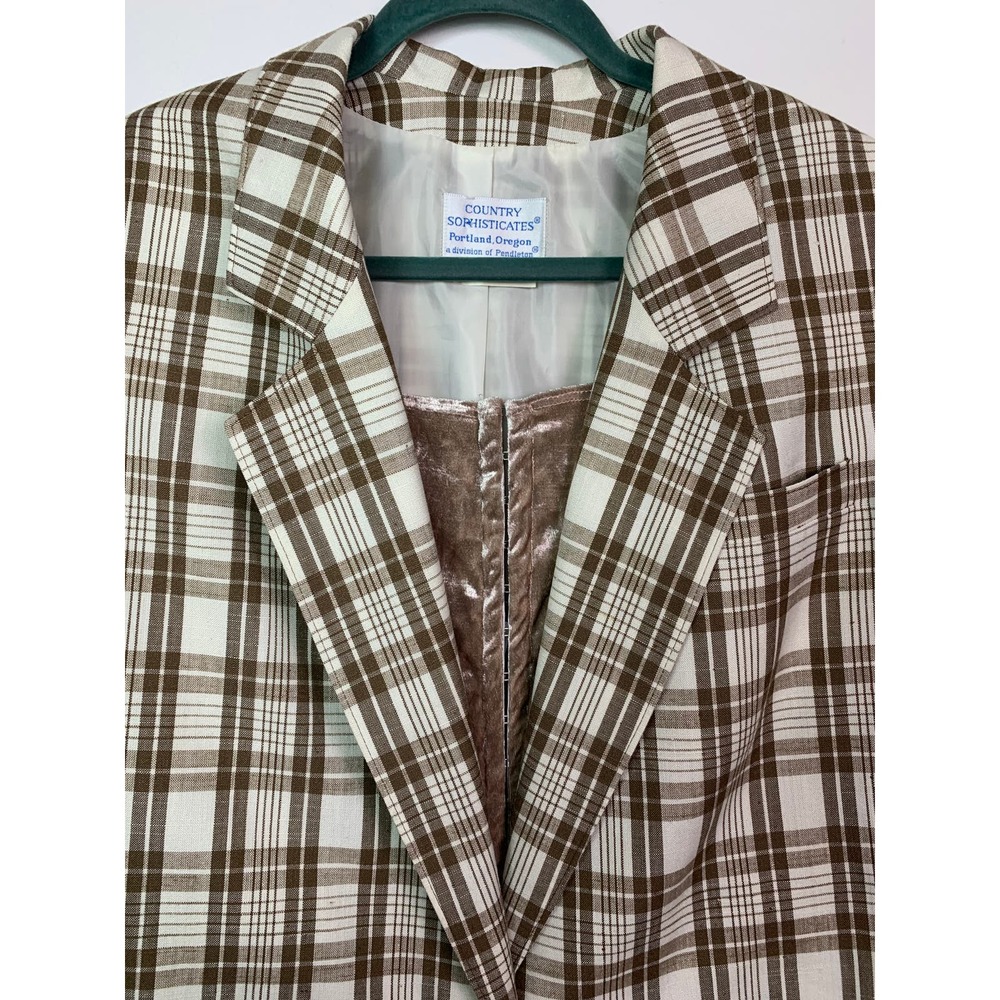 Pendleton Plade Oversized Blazer Jacket, Size 16 - image 7